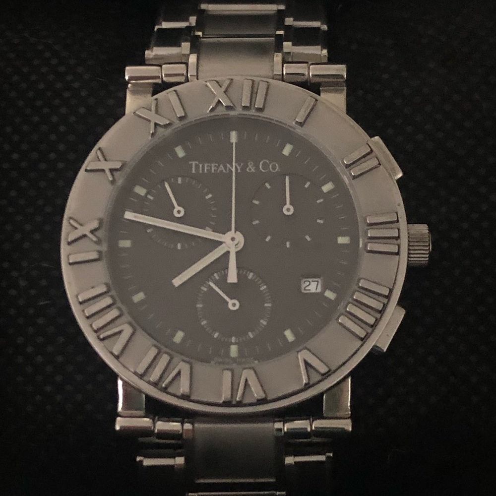 Authentic Tiffany & Co. chronograph mens watch